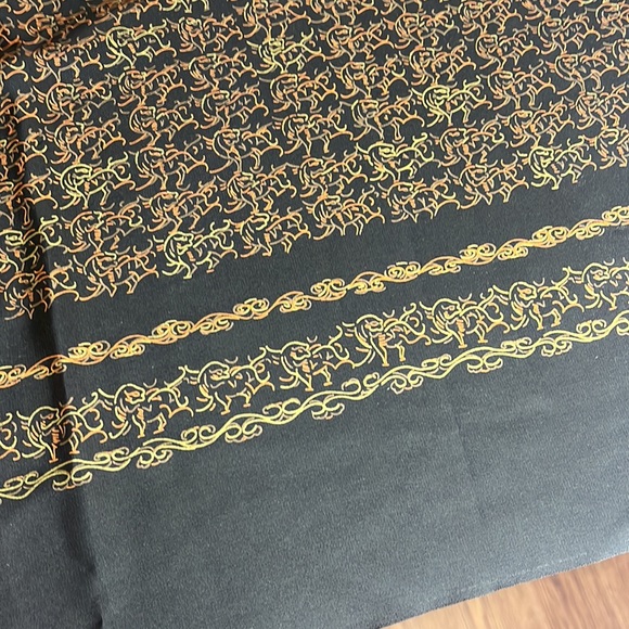 Other - Beautiful Screen Printed Silk with Border and Animal Imagery